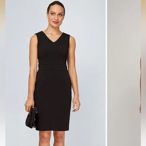 NWT Nora Gardner Alyssa Black V-Neck Midi Dress